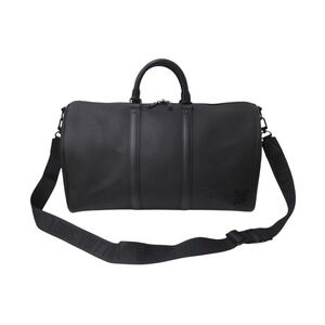 LOUIS VUITTON Monogram Keepall Boston Bag Aerogram Black